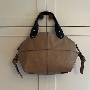 KOOBA TWO TONE SATCHEL HANDBAG